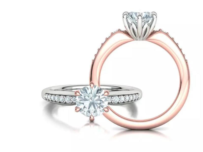 Own Design Engagement Ring 1CT stone 3dmodel