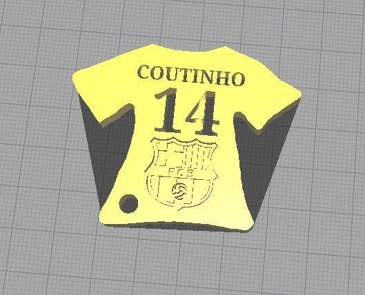 BARCELONA KEYRING - COUTINHO - 14 La Liga