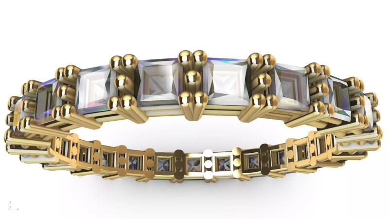 princess cut eternity ring stl verified