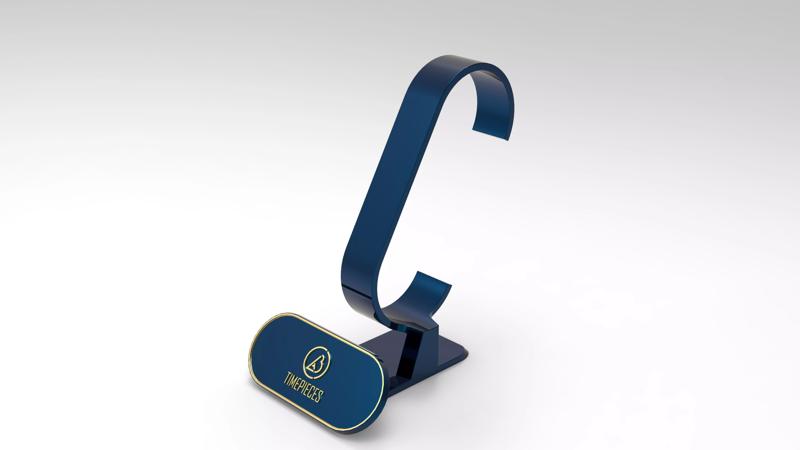 Watch-Stand-Holder pair of gold and silver hooks