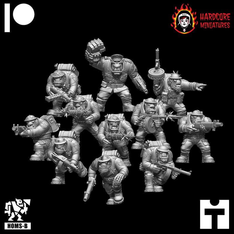 Brit Orcs Shoota Boyz with Noble