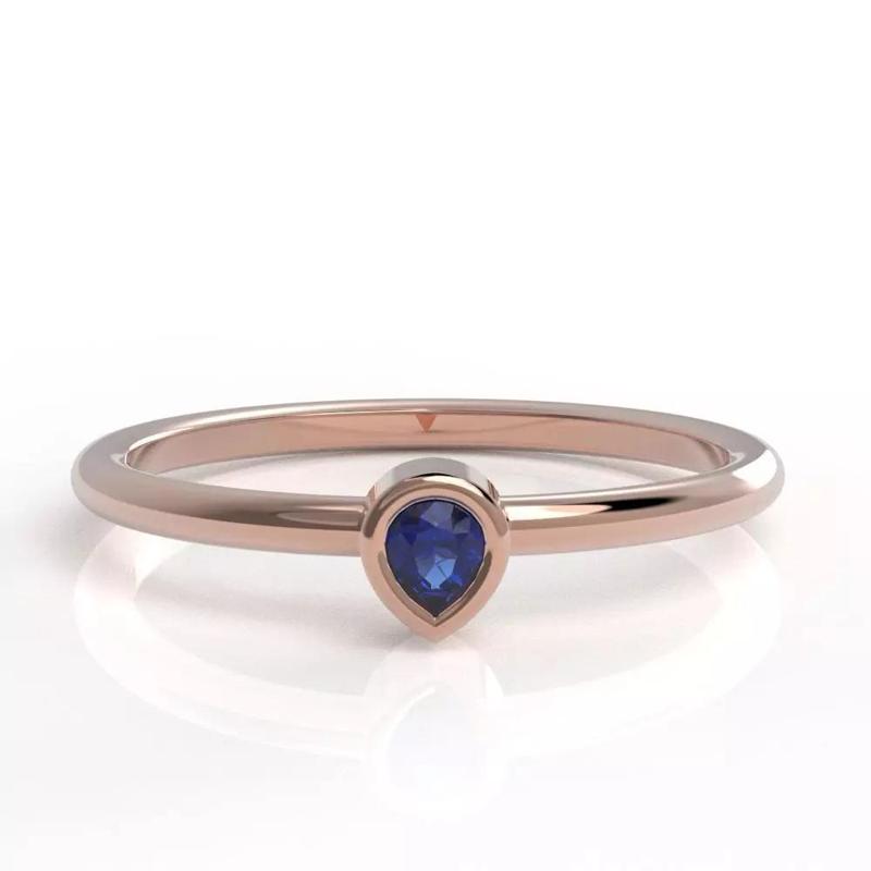 Pear bezel ring