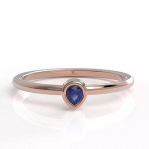 Pear bezel ring