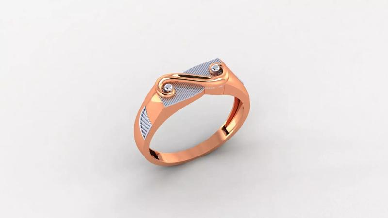 Rope on Nail Plain Gold Light weight minimalist Mens Band Ring
