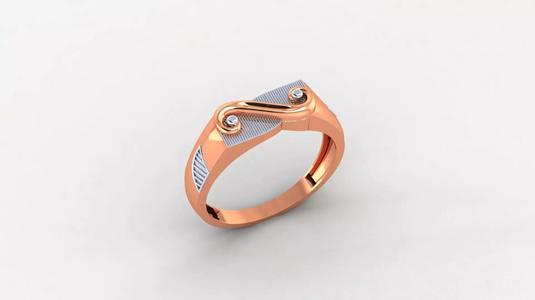 Rope on Nail Plain Gold Light weight minimalist Mens Band Ring