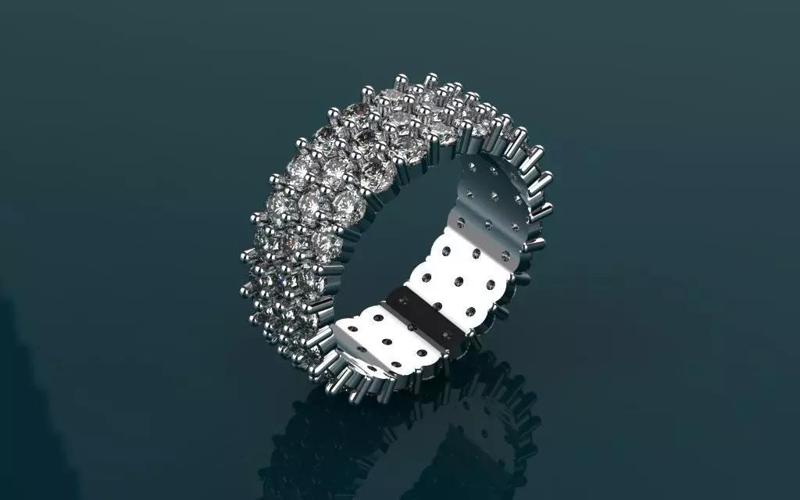Diamond Ring -Size 8 - Jewelry 3D - AN-356