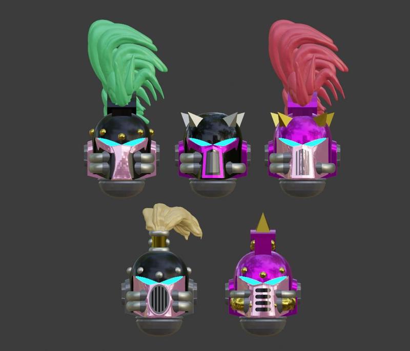 Emperor's Very Loud Kids - Noise Helmets - Rocker Plumes