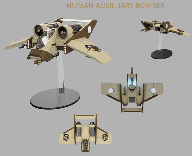 Space Communist Human Auxiliary Strike Fighter and Bomber
