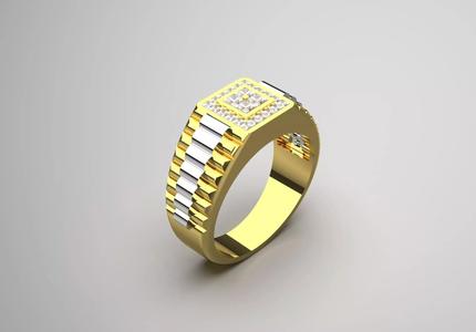Luxury man Rolex design diamond ring model ror0048