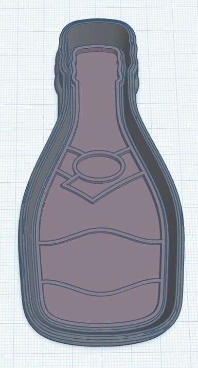 Champagne Bottle Cookie Cutter