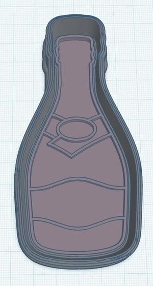 Champagne Bottle Cookie Cutter