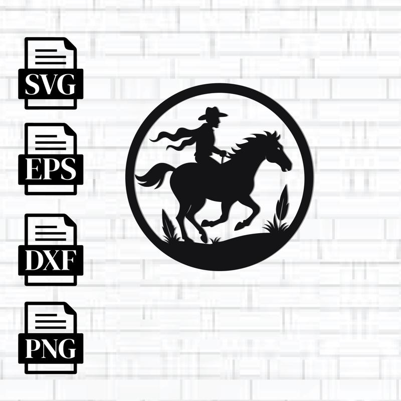 Cowboy Metal Wall Art Laser Cut Files