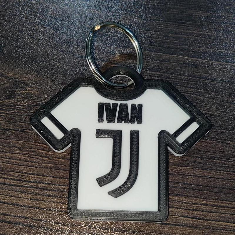 keychain customizable T-shirt Juventus portachiavi personalizzabile
