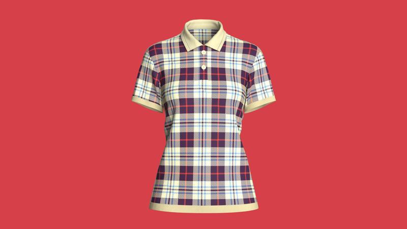 Ladies Striped Polo  | Marvelous / Clo3d / obj / fbx