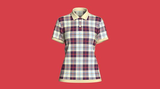 Ladies Striped Polo  | Marvelous / Clo3d / obj / fbx