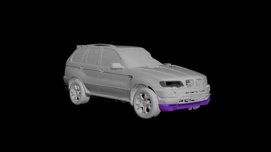 BMW E53 lip spoiler front bumper 1/1