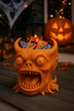 Terrifying Monster Candy Bowl – 3D Printable Halloween Treat Holder