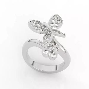 Elegant Butterfly Flower Ring
