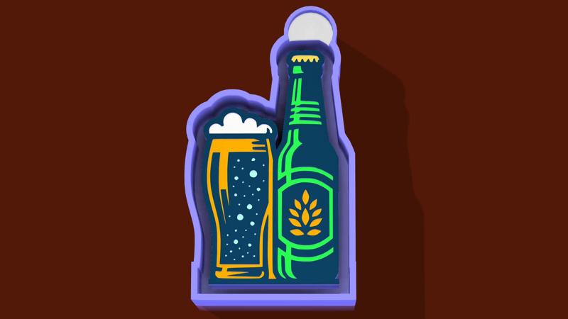 🍺✨ Malt Beer Vibes – Freshie, Keychain & Resin Mold