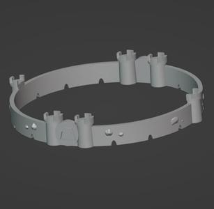 Sand Castle Ring 3d Stl File | Sand Castle Ring Digital File
