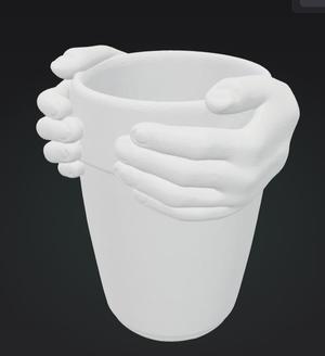 vase vase minimalist hands