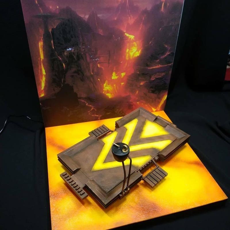 Star Wars Mustafar Battle platform diorama