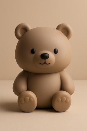 Cute Stylized Bear – Modern Minimalist 3D Printable Model