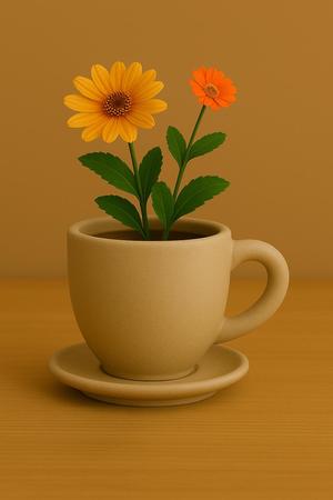 Coffee Cup Flower Pot – 3D Printed Decor
