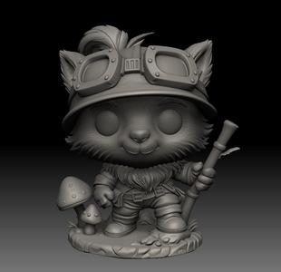 Teemo Funko Pop Style – League of Legends 3D Printable Figure STL