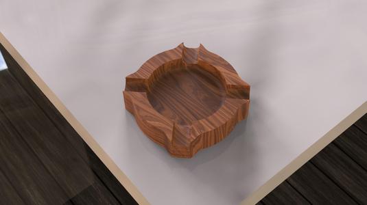 Ashtray, Cigar Tray, Cigarette Tray, Cnc Cut 3D Model File For CNC Router Engraver, Plate Carving Machine, Relief, serving tray Artcam, Aspire, VCarve, Cutt3D