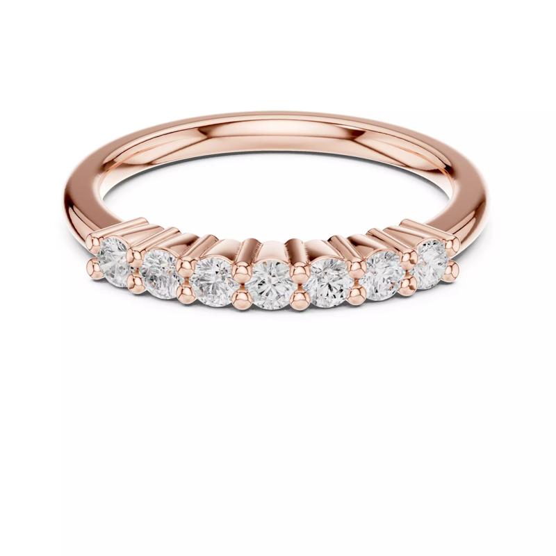 Round Cut Diamond Half Eternity Wedding Band 3DM STL Video