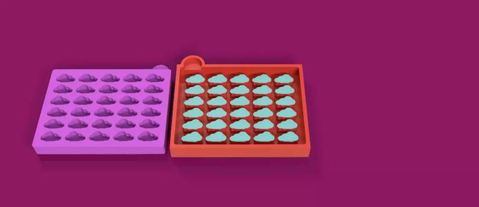 30 Cavity Small Cloud Mold wax melt freshie candy
