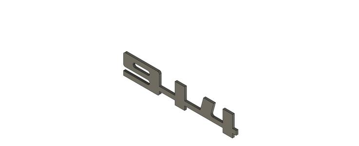 COMMERICAL LICENSE - VINTAGE PORSCHE 914 "914" EMBLEM 1970-1976 3D PRINT FILE