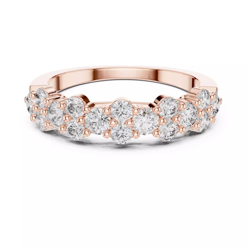 Round Cut Cluster Diamond Engagement Wedding Band 3DM STL Video