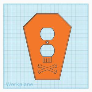 Coffin Outlet Cover with a Designs