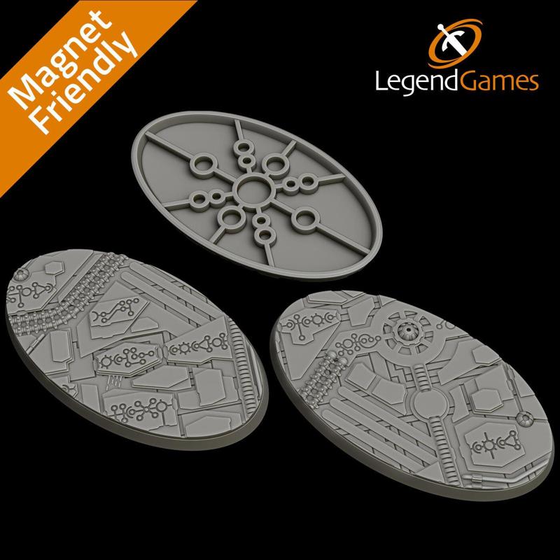 90x52mm Oval Necro Tech Tomb magnet World Bases - LegendGames