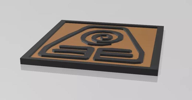 Avatar Earth Kingdom Symbol Coaster