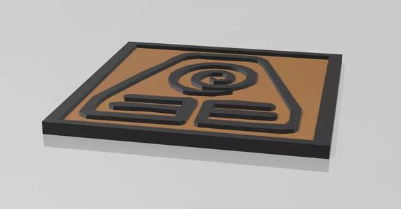 Avatar Earth Kingdom Symbol Coaster