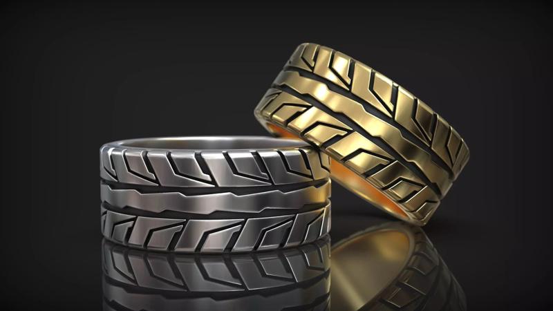 Auto Tire Tread Drifting Wheel Ring Wedding Band