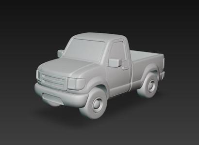 Pickup Truck – Modelo 3D de Camioneta para Impresión 3D