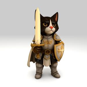 DnD Tuxedo Cat Paladin