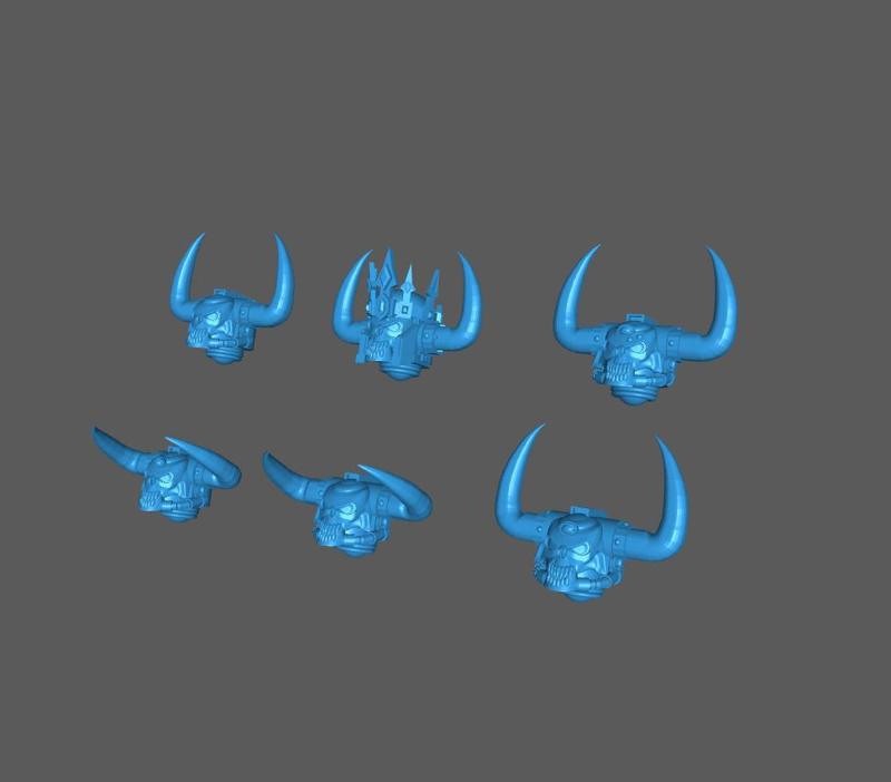 Screaming Skull Space Viking Helmet MK1 Set