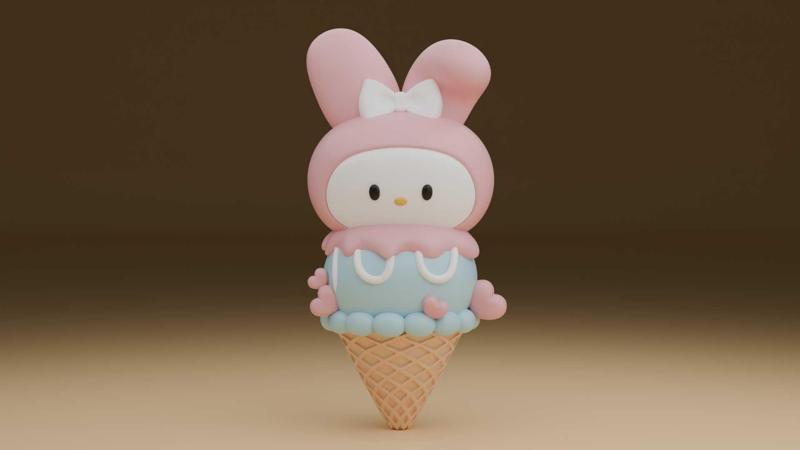 Melody sanrio ice cream