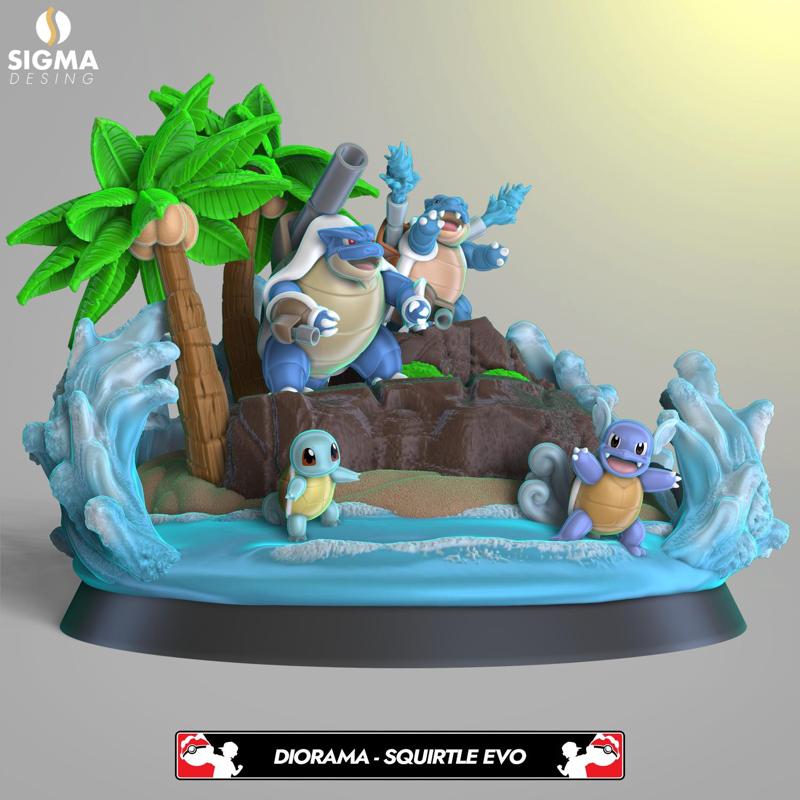 Squirtle evo diorama