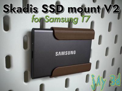 Skadis mount for Samsung T7 SSD - V2