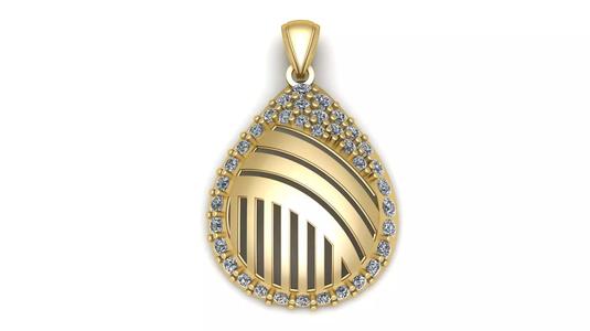 Women Fashion diamond Pendant 3d printabvle Model