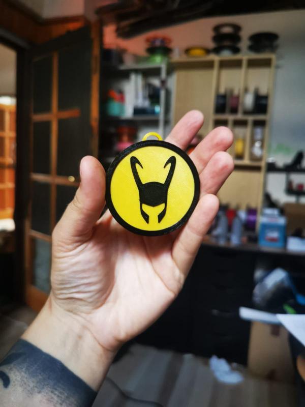 Loki helmet keychain