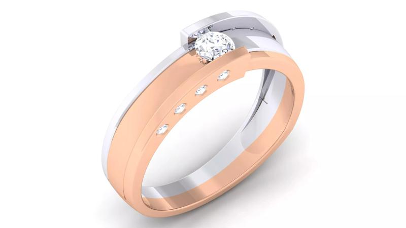Couple Band Ring 3dm render detail