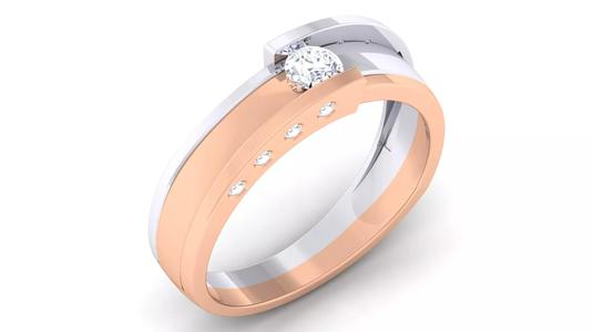 Couple Band Ring 3dm render detail
