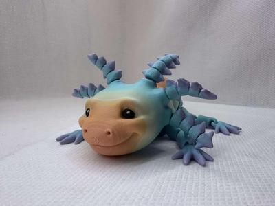 Axolotl 3D Stylized - Colorful Textured Figurine (Ready to Print)